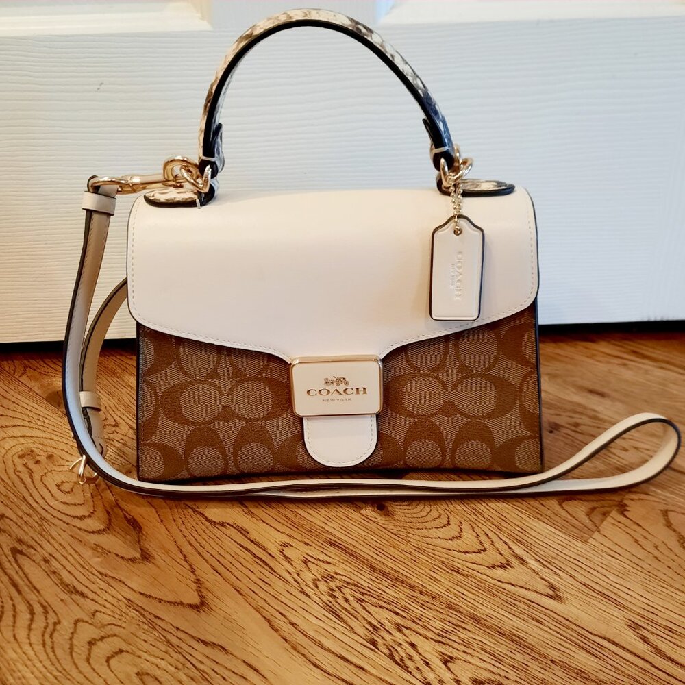 Like NEW Coach Pepper Satchel In Signature Canvas